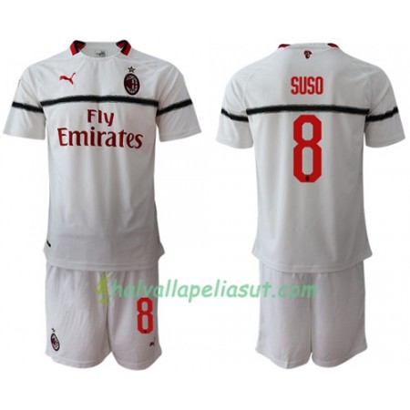 Jalkapallo Pelipaidat AC Milan Suso 8 Lasten Vieraspaita 2018-2019 Lyhythihainen